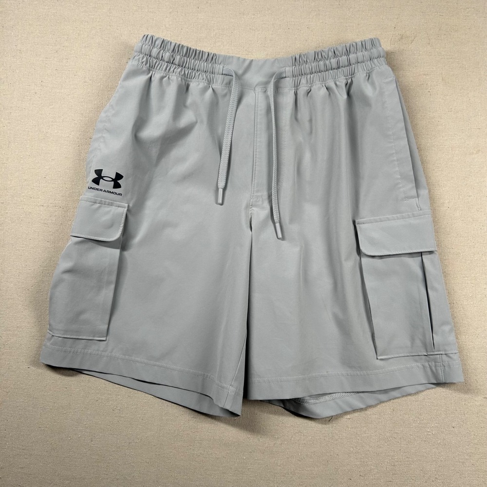 Under Armour Shorts Mens Sm Cargo Performance Stretch Elastic Waist‎ 9"